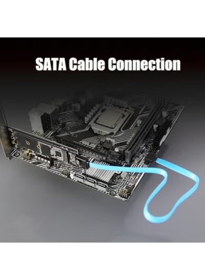 M.2 SATA SSD to 2.5-inch SATA Adapter Card, NGFF M.2 to SATA I/II/III Converter with SATA Cable and Mounting Screws, High-Speed Internal PC Expansion Card - Image 2